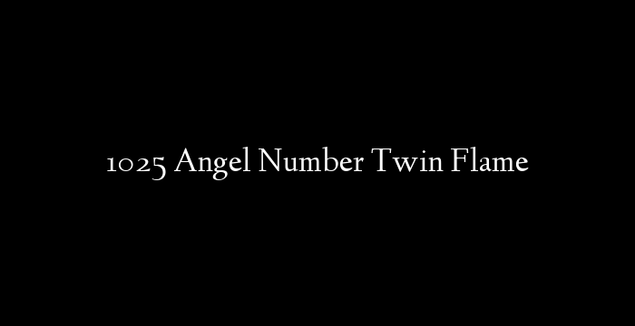 1025 Angel Number Twin Flame