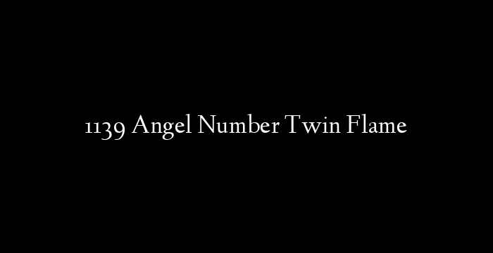 1139 Angel Number Twin Flame